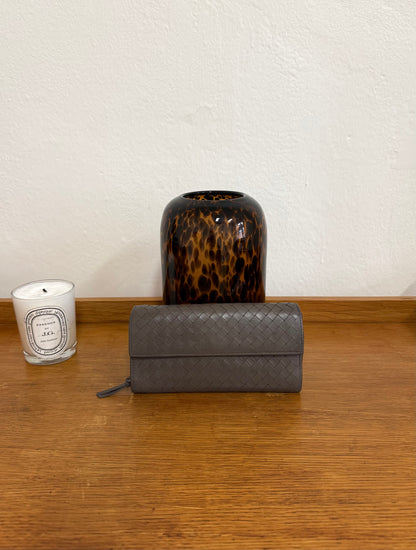 BOTTEGA VENETA INTRECCIATO WALLET GREY