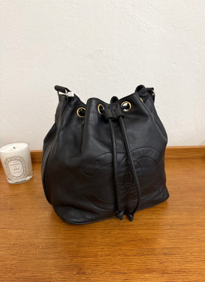 CHANEL BUCKET CC LOGO & POUCH