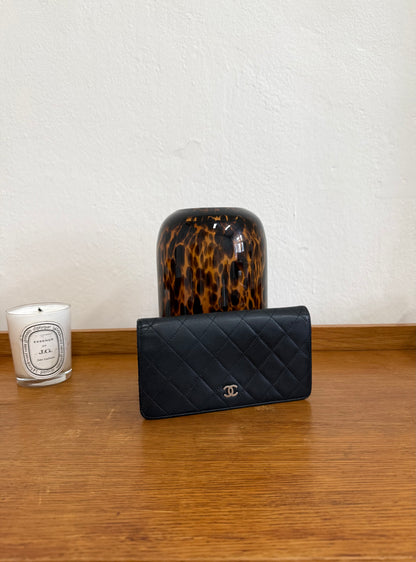 SERIES 10 CHANEL CLASSIC LONG WALLET LAMBSKIN BLACK