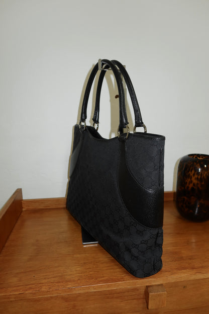 GUCCI GG MONOGRAM BLACK TOTE BAG