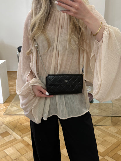 SERIES 14 CHANEL MATELASSE LONG WALLET BLACK