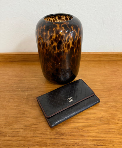 CHANEL WALLET GRAIN BURGUNDY BLACK