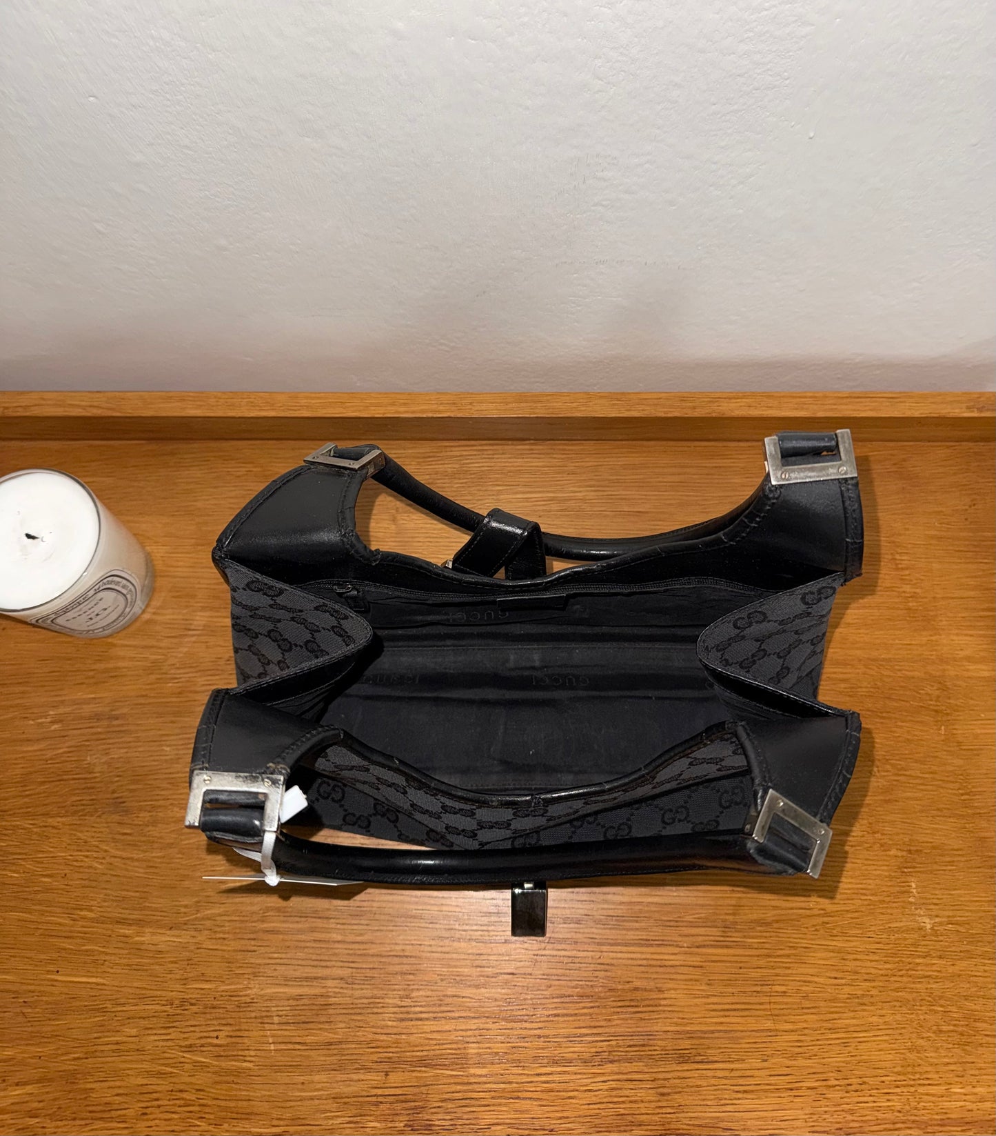 GUCCI JACKIE GG MONOGRAM BLACK BAG