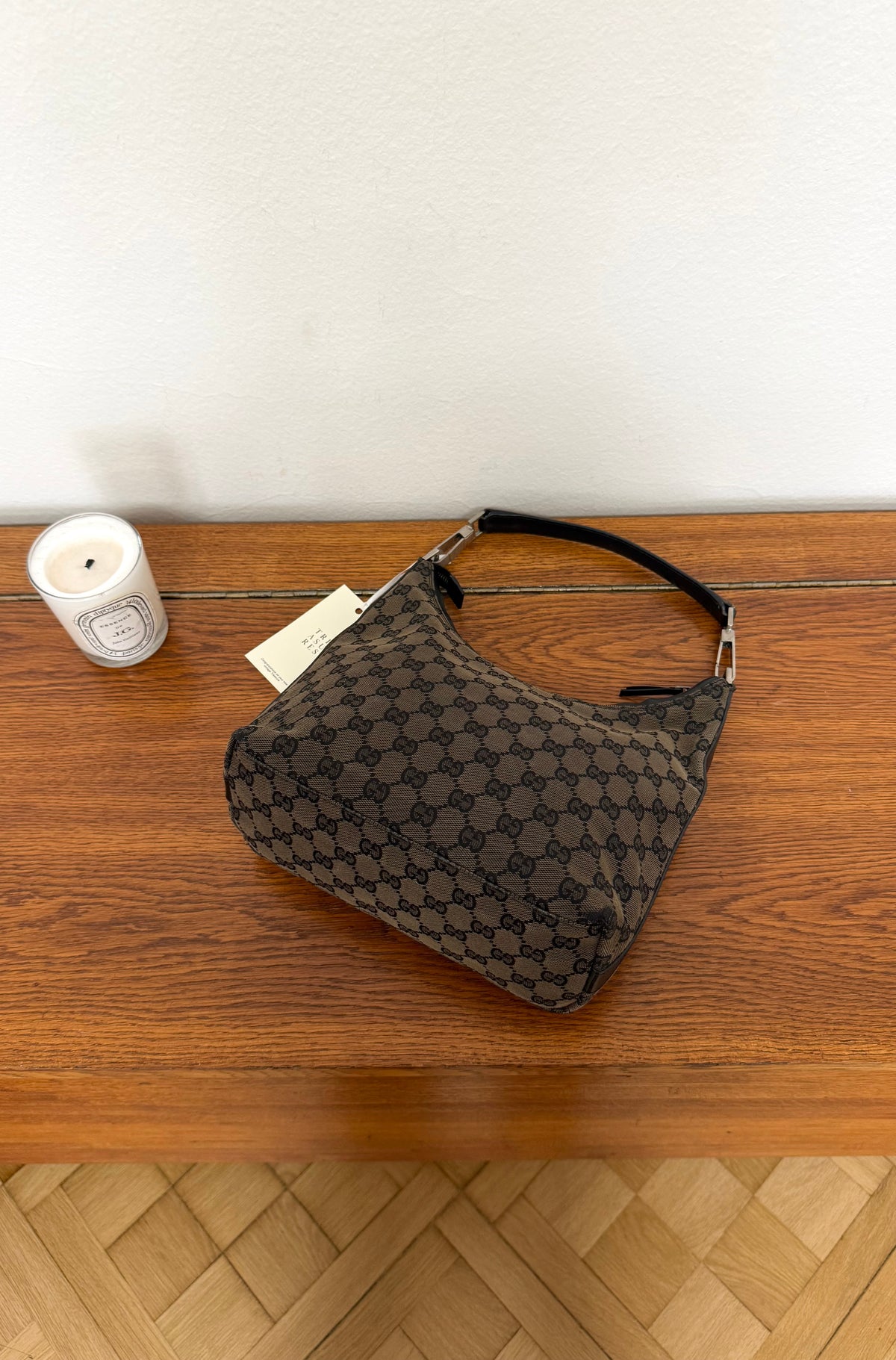 Gucci GG Monogram Shoulder Bag Black