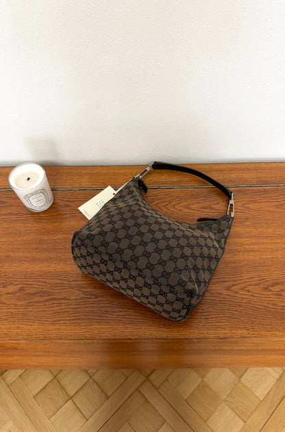 Gucci GG Monogram Shoulder Bag Black