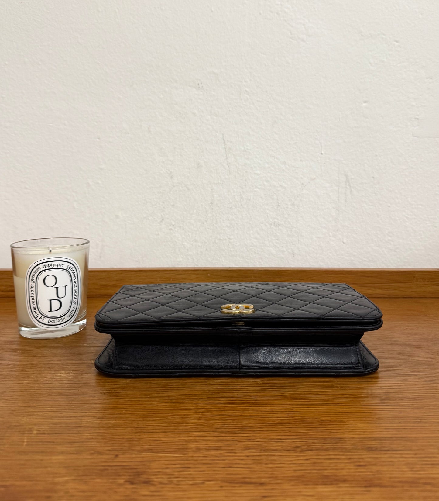 CHANEL FULL FLAP LAMBSKIN BLACK