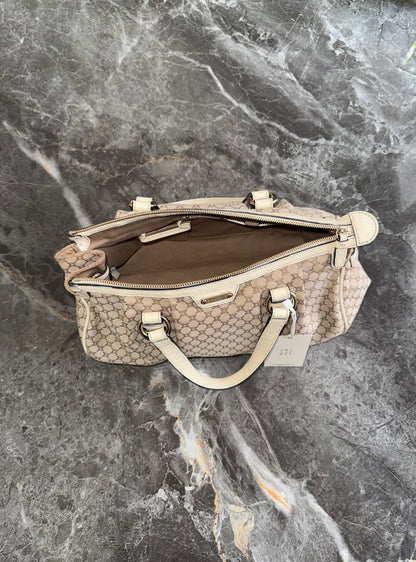 CELINE MACADAM CANVAS HANDBAG