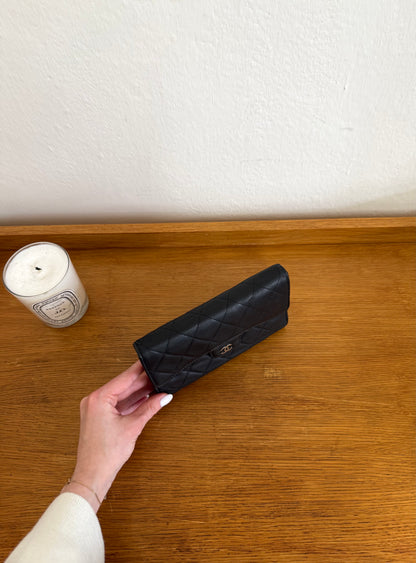 SERIES 12 CHANEL LONG WALLET LAMBSKIN BLACK