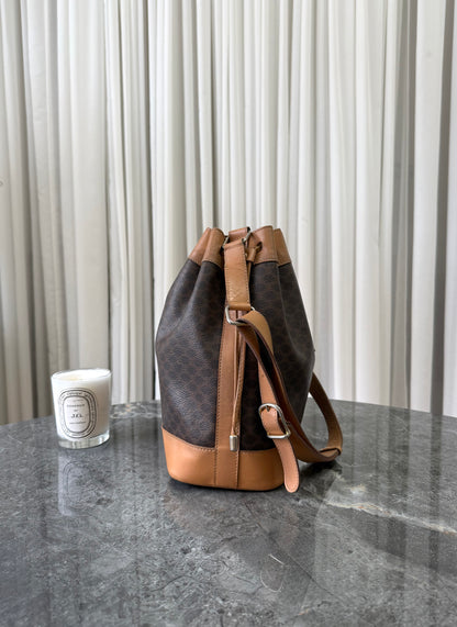 CELINE MACADAM BUCKET BAG