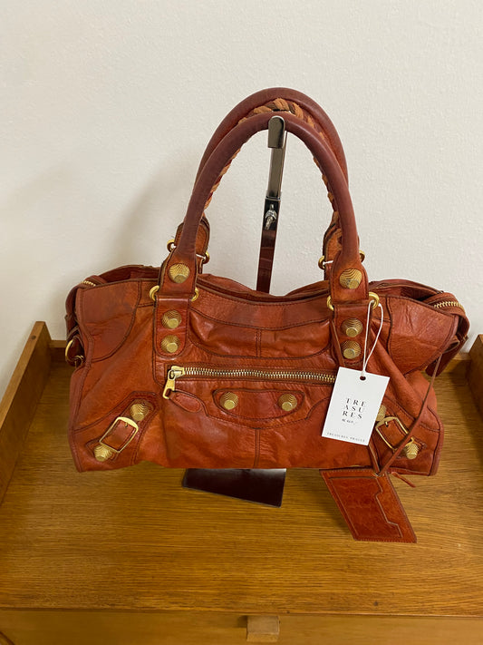 BALENCIAGA CITY BAG IN ORANGE