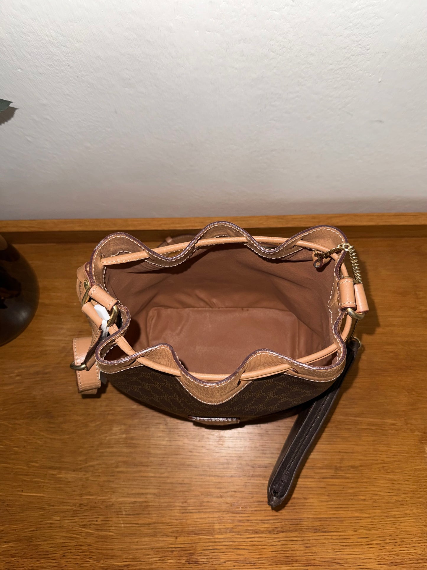 CELINE MACADAM BUCKET BAG & POUCH