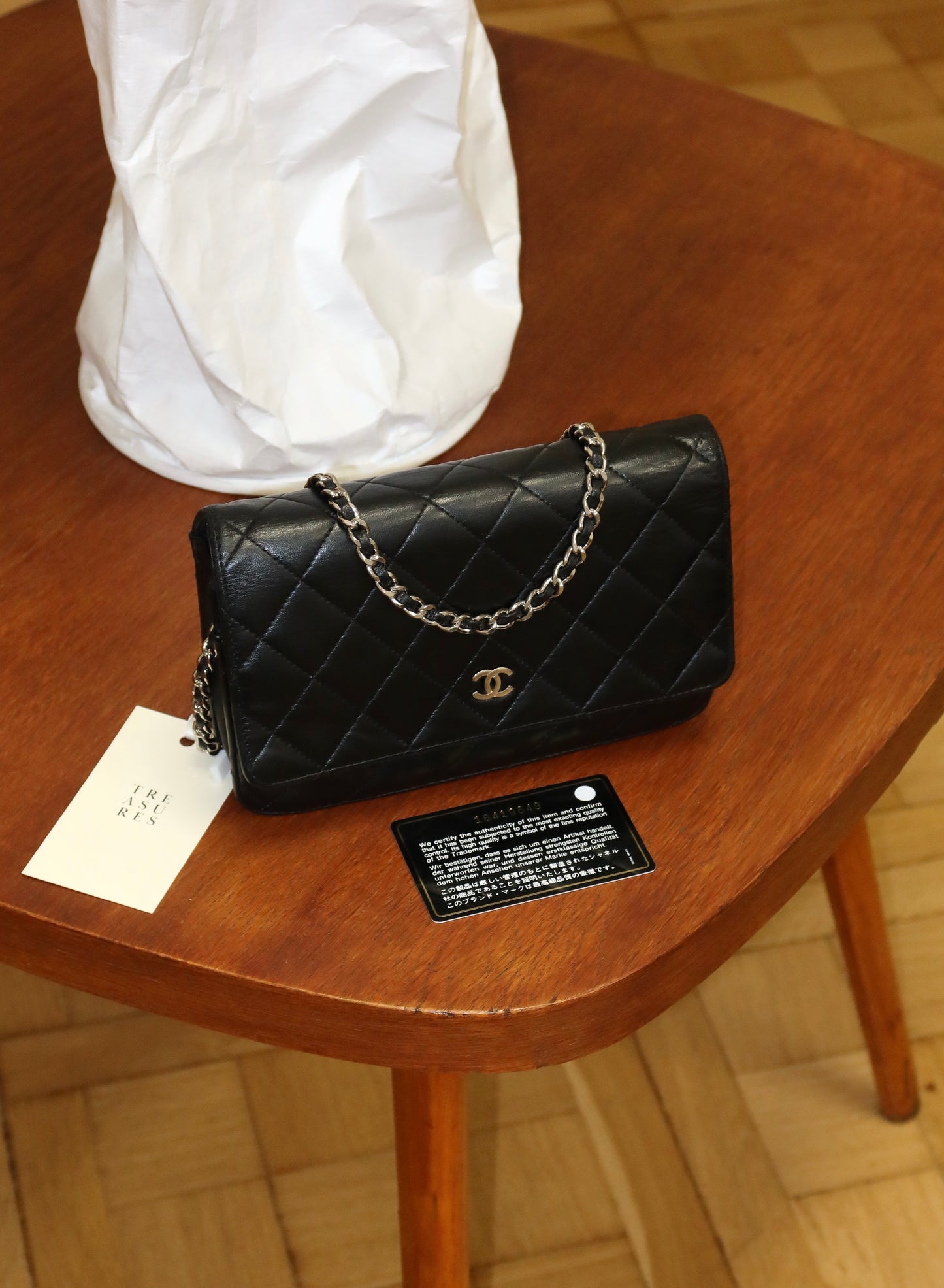 CHANEL WOC BLACK LAMBSKIN