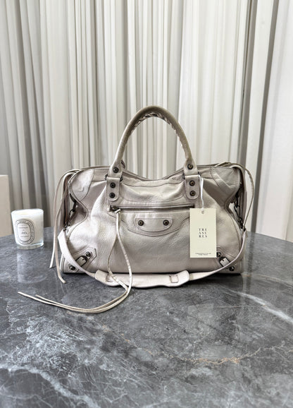 Balenciaga City Bag Cream Brass HW