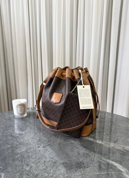 CELINE MACADAM BUCKET BAG & POUCH