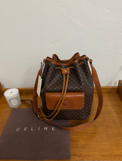 CELINE MACADAM BUCKET BAG