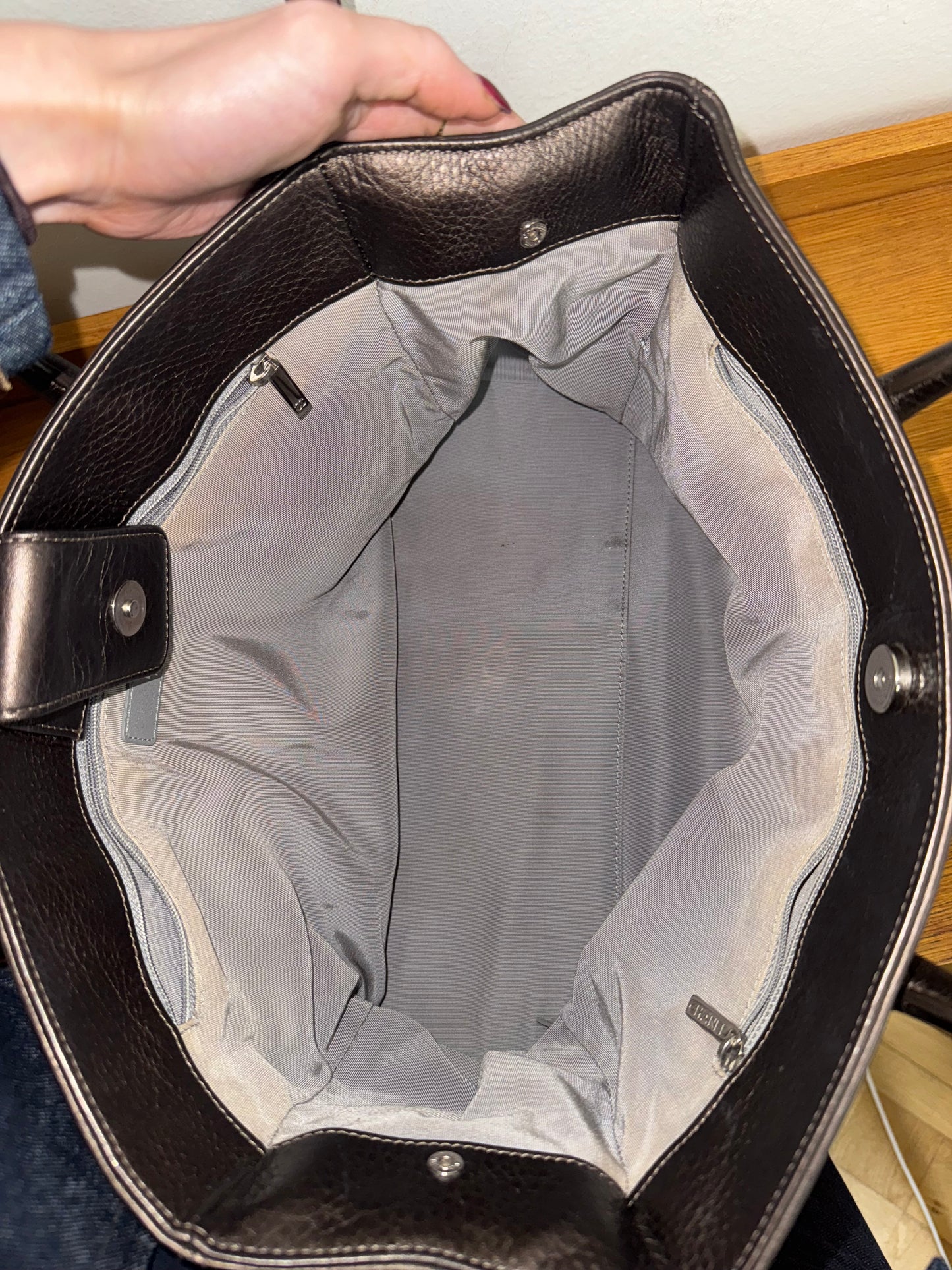 CHANEL EXECUTIVE TOTE IRIDESCENT BROWN SILVER HW