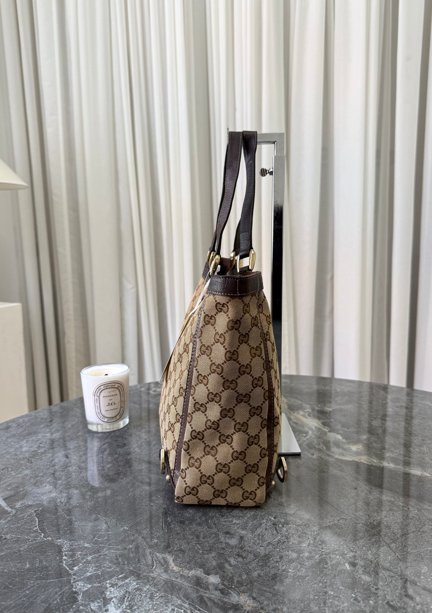 GUCCI GG MONOGRAM SHOPPER TOTE BAG