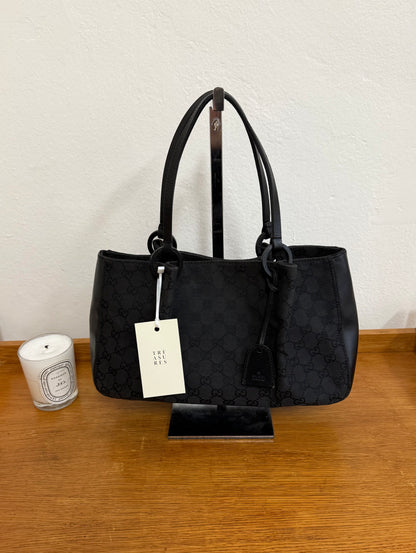 GUCCI GG SHOULDER BAG BLACK & POUCH TOM FORD ERA