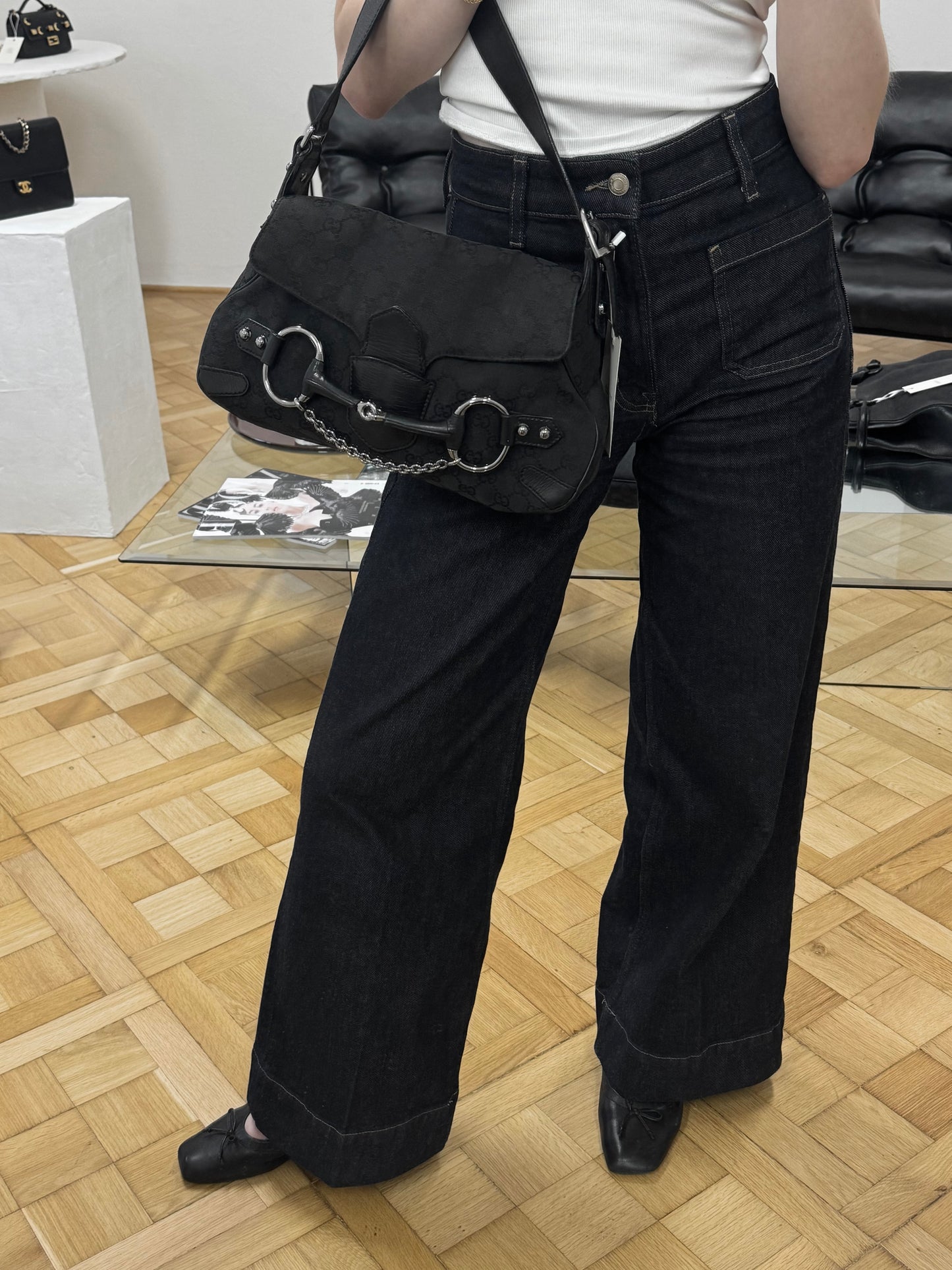 GUCCI HORSEBIT SHOULDER BAG GG