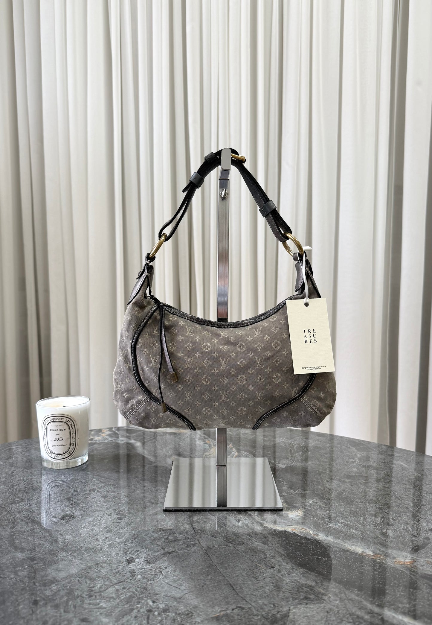 LOUIS VUITTON MONOGRAM MINI MANON SHOULDER BAG GREY