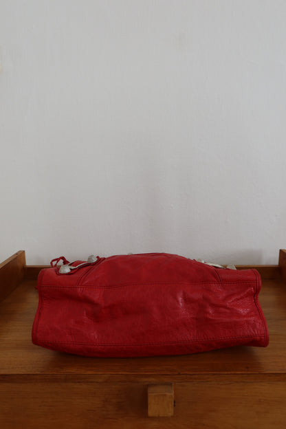BALENCIAGA CITY BAG IN RED