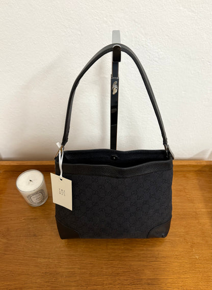 GUCCI GG MONOGRAM SHOULDER BAG BLACK
