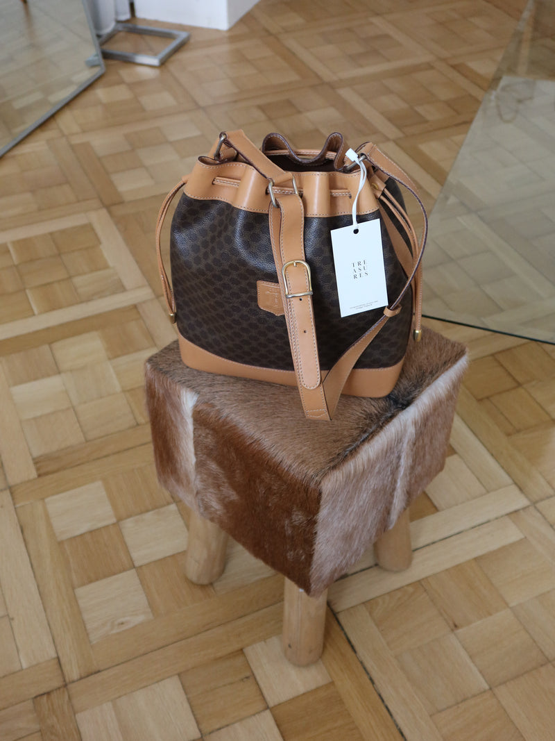 CELINE MACADAM BUCKET BAG & POUCH