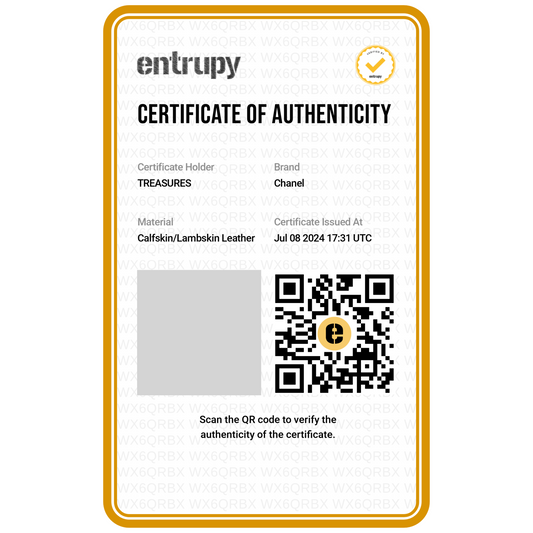 entrupy certificate